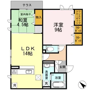 サンスクエア千里万博 A棟【1階】の間取り