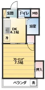 ダイヤマンション【3階】の間取り