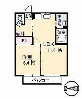 シャーメゾン江汐 B棟【1階】の間取り