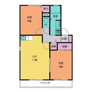 セヴィル1東山 B【1階】の間取り