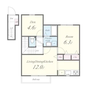 エスペランサ二上【2階】の間取り