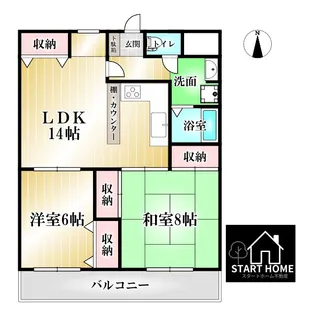 フローラルハイツ No.1【2階】の間取り