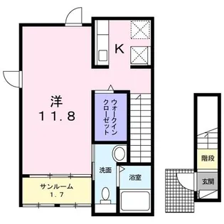 プランドール文丘【2階】の間取り