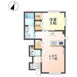 パレス北野【1階】の間取り