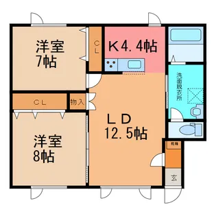 レジデンスやまと壱号館(東棟)【2階】の間取り