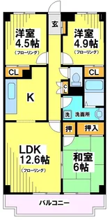 東京都世田谷区給田5【マンション】の間取り