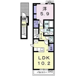 Wall・RoseII【2階】の間取り