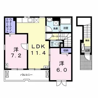 ファーストウィンズII【2階】の間取り