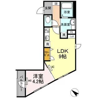 アルモ井の頭【1階】の間取り