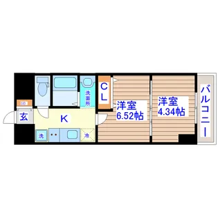 アスコット河原町駅前【3階】の間取り