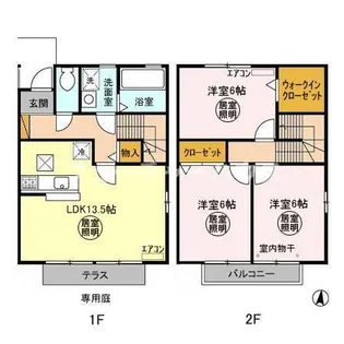 リビングタウン姫子 Cの間取り