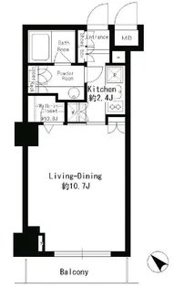 パークルージュ赤坂檜町【6階】の間取り