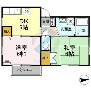 東京都江戸川区鹿骨1【アパート】の間取り