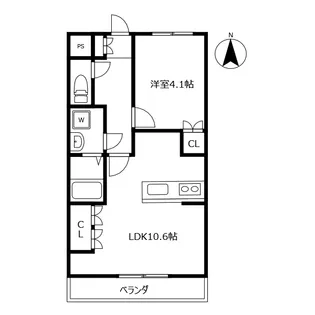 徳島県徳島市八万町橋本【アパート】の間取り
