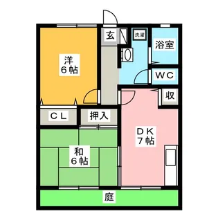 プランドール江崎【1階】の間取り