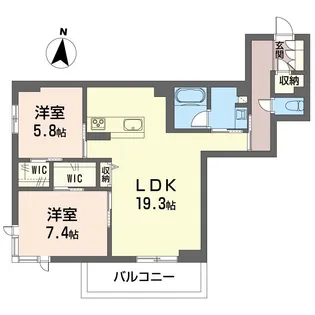 埼玉県川口市西青木3【マンション】の間取り