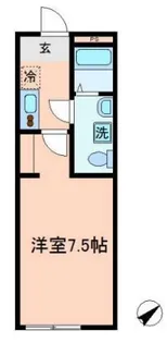 グランヒルズ岸谷【1階】の間取り