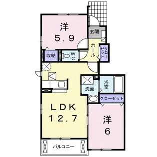 香川県高松市多肥上町【アパート】の間取り