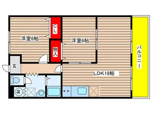 金城園 南館【2階】の間取り