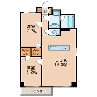 ラヴァーチェ徳川【2階】の間取り