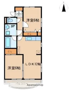 ヴェルジュ壱番館【1階】の間取り