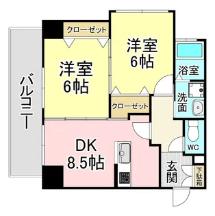 福岡県北九州市門司区原町別院【マンション】の間取り