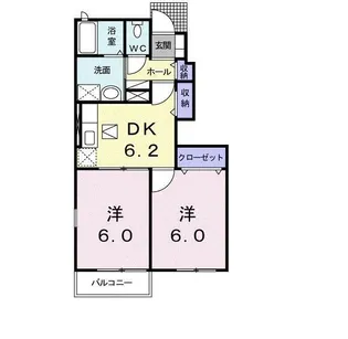 フェリーチェ カーサB【1階】の間取り