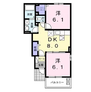 広島県福山市駅家町大字万能倉【アパート】の間取り