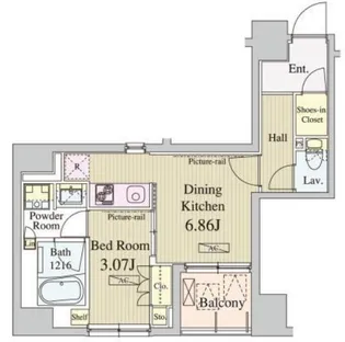東京都中央区日本橋人形町1【マンション】の間取り