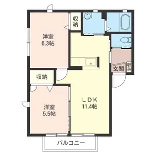◆シャーメゾン ライフ【2階】の間取り