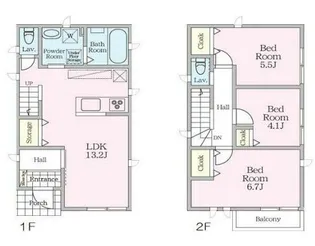 神奈川県横浜市鶴見区東寺尾6【一戸建】の間取り