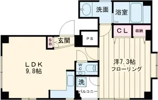 フロンティアハイツ【2階】の間取り