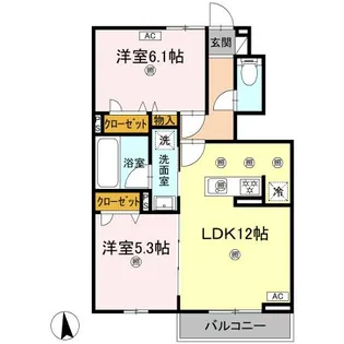 セジュール・ポート C【1階】の間取り