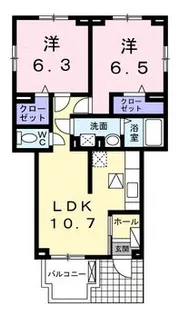 Grace壱番館【1階】の間取り