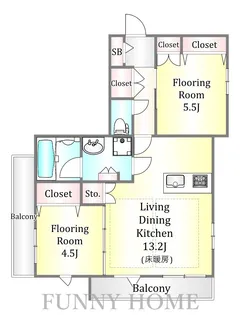 カーサドマーニ【3階】の間取り