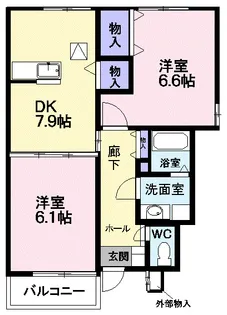 プラシード緑ヶ丘【1階】の間取り