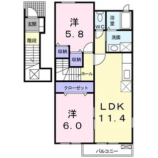フルハウス Q【2階】の間取り