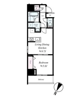 西日暮里フラッツ【2階】の間取り