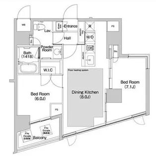 BPRレジデンス渋谷【8階】の間取り