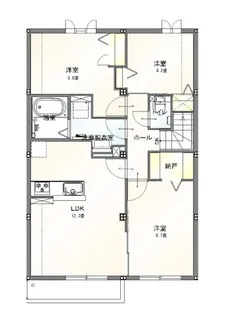 Vranz博多南【1階】の間取り