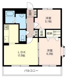 グランコリーヌA【1階】の間取り