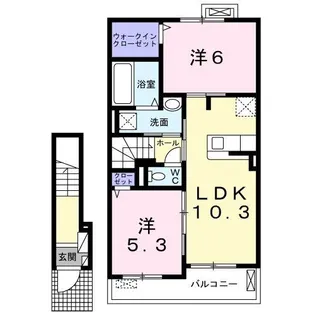 クリスタルドミ-ル III【2階】の間取り