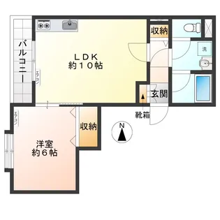 ヴェルテーユ中野【1階】の間取り