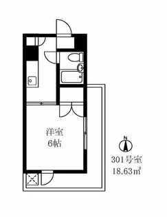松林堂SK第2マンション【3階】の間取り