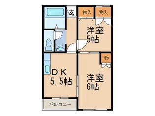 稗田マンション【4階】の間取り