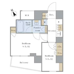 東京都文京区小日向4【マンション】の間取り