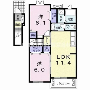 サンタウン青垣【2階】の間取り