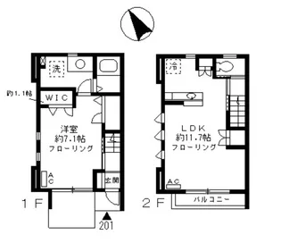 東京都品川区荏原5【一戸建】の間取り