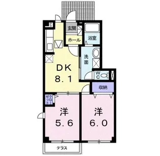 シェルブランシェII【1階】の間取り