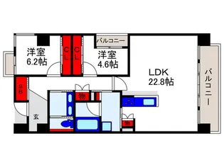magnifique北桜塚【3階】の間取り